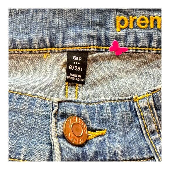 Gap Premium Flare Wide Legged Jean Boho Chic Y2k 6/28 Long NWT - Picture 2 of 6